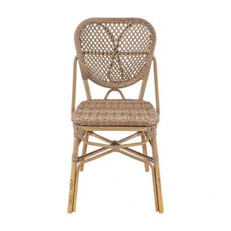 Chaise de bistrot TROUVILLE - dossier ovale tressé