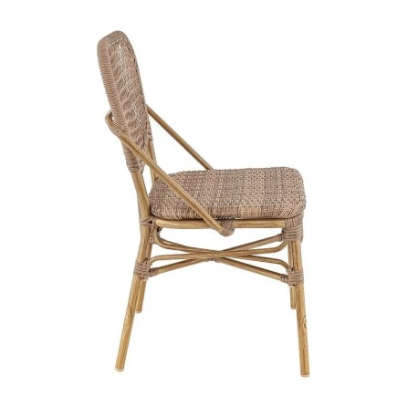 Chaise de bistrot TROUVILLE - dossier ovale tressé
