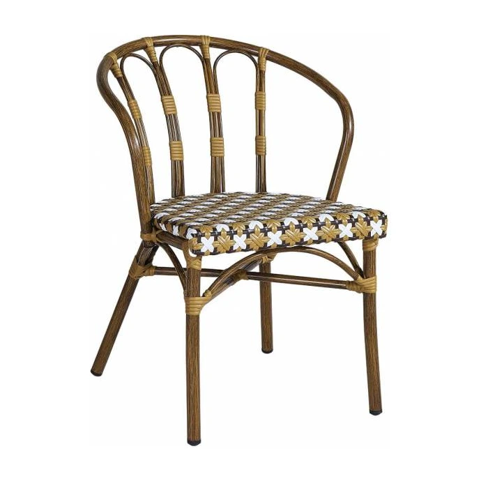 Chaise de bistrot HOSSEGOR - dossier arrondi à barreaux