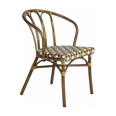 Chaise de bistrot HOSSEGOR - dossier arrondi à barreaux