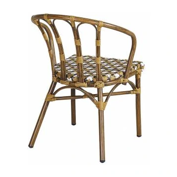 Chaise de bistrot HOSSEGOR - dossier arrondi à barreaux