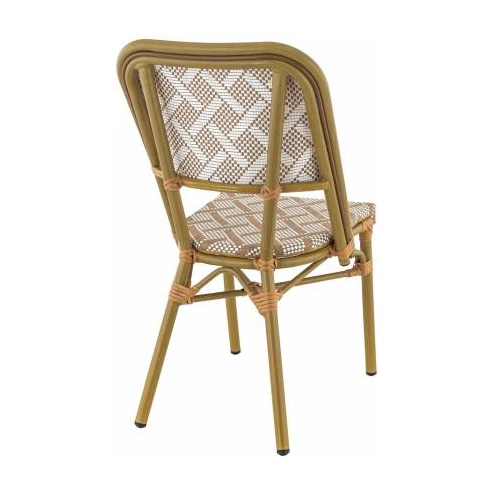 Chaise de bistrot CABOURG - tressage chevrons