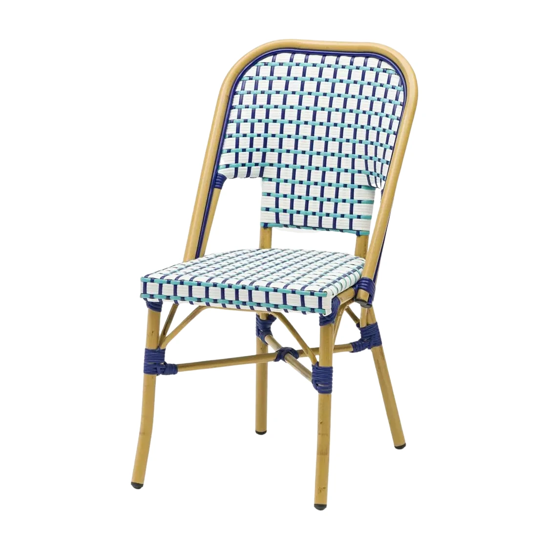 Chaise de bistrot SAINT-MALO - tressage bicolore