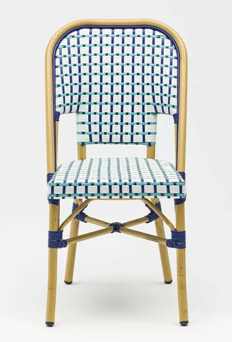Chaise de bistrot SAINT-MALO - tressage bicolore