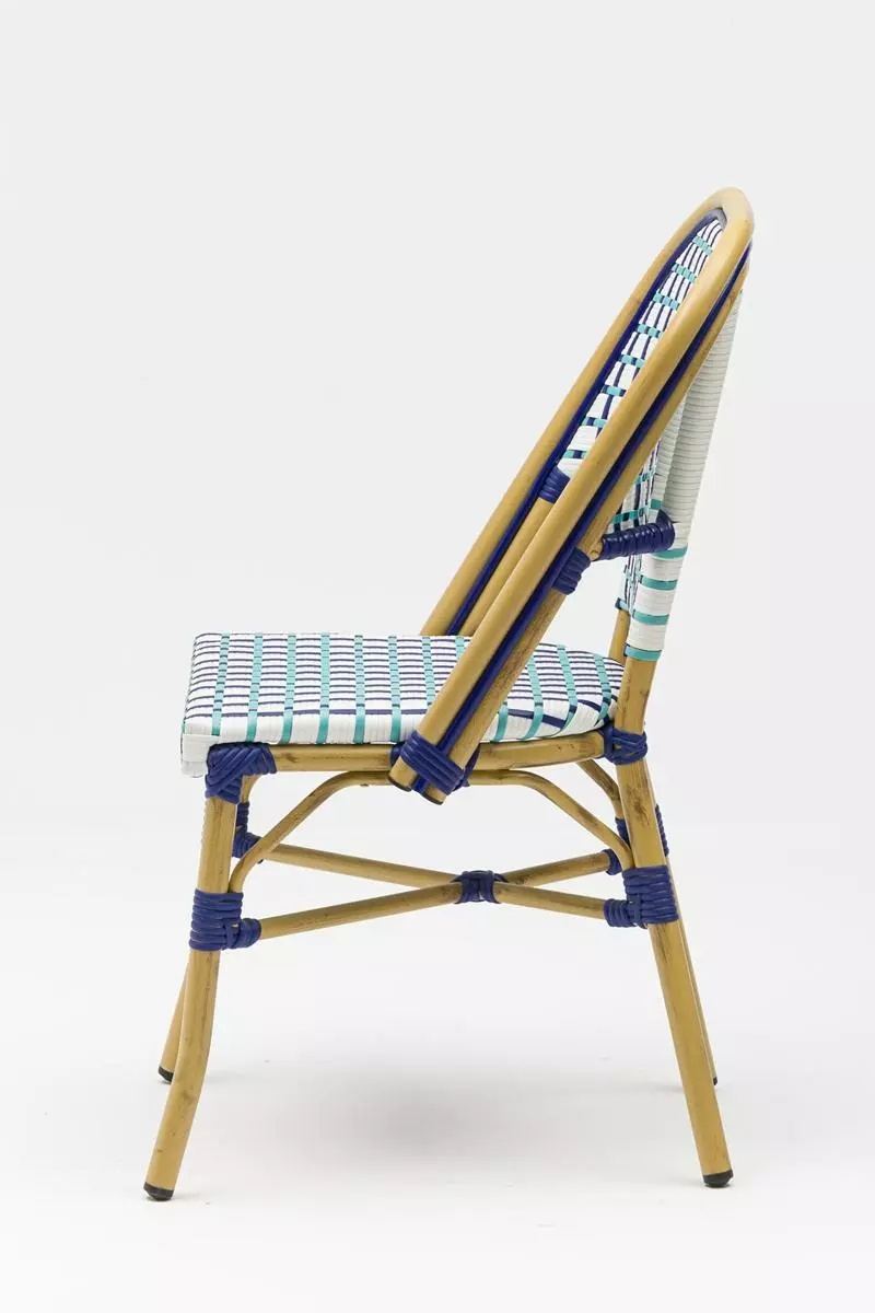 Chaise de bistrot SAINT-MALO - tressage bicolore